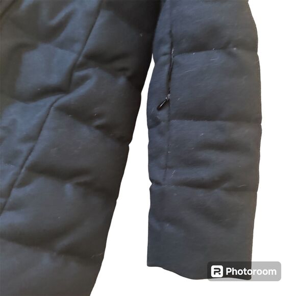 Marella Sport Wool Puffer Coat Black Padded Jacket Warm Winter Wear High Collar - Picture 5 of 7